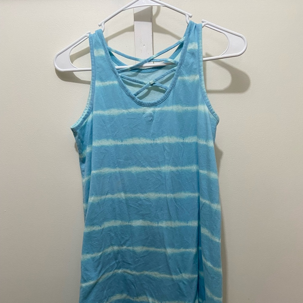Blue and white stripped kids XL dress beach cover old navy